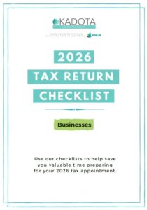 2026 Tax Return Checklist - Businesses